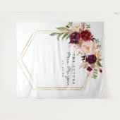 Burgundy Marsala Future Mrs Bruidsfeest Backdrop Wandkleed (Voorkant (horizontaal))