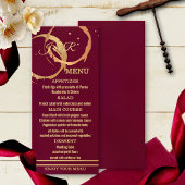 Burgundy Marsala Gold Wine Stain Menu