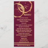 Burgundy Marsala Gold Wine Stain Menu (Voorkant)