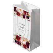 Burgundy Marsala Hotel Wedding Gift Bag Klein Cadeauzakje (Voorkant Gekanteld)