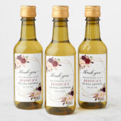 Burgundy Marsala Mini Wine Bottle Labels Wijn Etiket (Flessen)