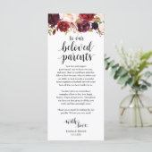 Burgundy Marsala, Plaats instelling Dank je kaart (Staand voorkant)