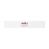 Burgundy Marsala Rustic Floral Chic Wedding Uitnodigingen Wikkel (Vlak)