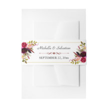Burgundy Marsala Rustic Floral