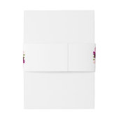 Burgundy Marsala Rustic Floral Uitnodigingen Wikkel (Achterkant Voorbeeld)