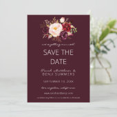 Burgundy Marsala Save the Date of Change Burgundy Kaart (Staand voorkant)