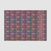 Burgundy Masquerade maskeert Patroon aangepaste te Tissuepapier (Voorkant)