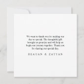 Burgundy Merlot Floral Weddenschap Hartelijk dank Bedankkaart (Achterkant)