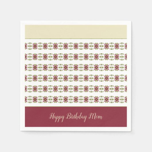 Burgundy met room servet (Voorkant)