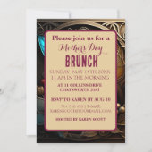 Burgundy Metal Art met Moederdag parels Kaart (Voorkant)