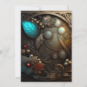 Burgundy Metal Art met Moederdag parels Kaart (Achterkant)