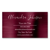 Burgundy Metallic Folie Modern en Elegant