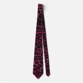 Burgundy Metallic Luipaardprint Stropdas (Voorkant)