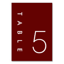 Burgundy minimalist Weddenningkaart