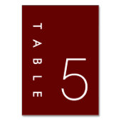 Burgundy minimalist Weddenningkaart Kaart (Achterkant)
