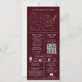 Burgundy Minimalist Wedding Infographic Program (Achterkant)