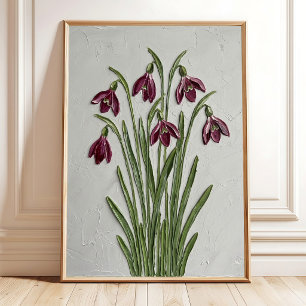 Burgundy minimalistische abstracte wandkunstprint poster