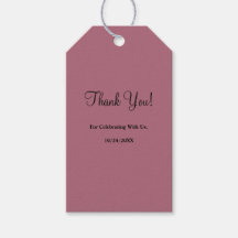 Burgundy Modern Minimalist Wedding Gift Labels