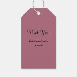 Burgundy Modern Minimalist Wedding Gift Labels Cadeaulabel