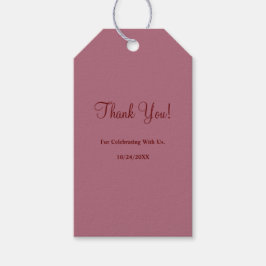 Burgundy Modern Minimalist Wedding Gift Labels Cadeaulabel