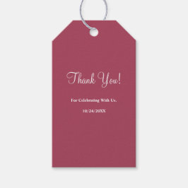 Burgundy Modern Minimalist Wedding Gift Labels Cadeaulabel