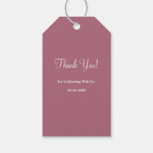 Burgundy Modern Minimalist Wedding Gift Labels