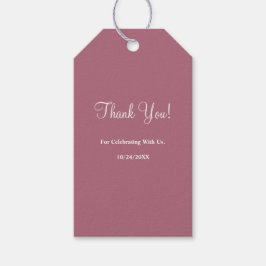Burgundy Modern Minimalist Wedding Gift Labels Cadeaulabel