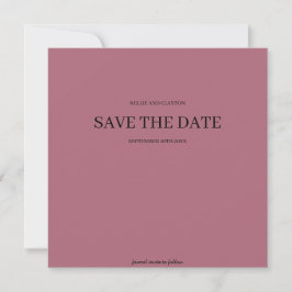 Burgundy Modern Minimalist Wedding Save the Date
