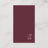 Burgundy Modern Mix and Match Wedding RSVP Card Visitekaartje (Achterkant)
