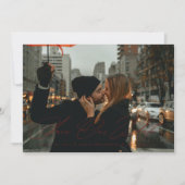Burgundy Modern Save the Date Photo Card Kaart (Voorkant)