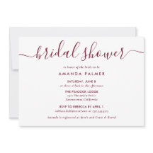 Burgundy Modern Script Vrijgezellenfeest