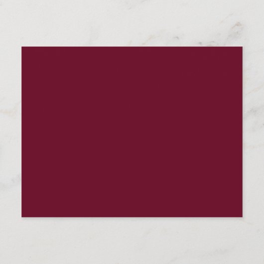 Burgundy Modern Script Wedding Informatiekaartje (Achterkant)