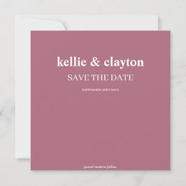 Burgundy Modern Type Wedding Save the Date