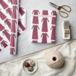 Burgundy Moeder van de Bride Groom Wedding Party Cadeaupapier<br><div class="desc">Het ontwerp van de omslag van de Gift kenmerkt een originele telleraar illustratie van een bruine moeder-van-de-bruid (of groom) trouwpartij die wordt gegoten. Deze illustratie is ook beschikbaar voor andere producten, waaronder de coördinatie van producten van partijen en decor. Zie je niet wat je zoekt? Hulp nodig bij aanpassingen? Neem...</div>