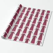 Burgundy Moeder van de Bride Groom Wedding Party Cadeaupapier (Uitgerold)