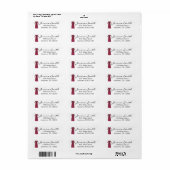 Burgundy Moeder van de Bride Groom Wedding Party Etiket (Full Sheet)