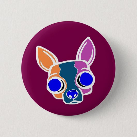Burgundy Monk Puppy Button (Voorkant)