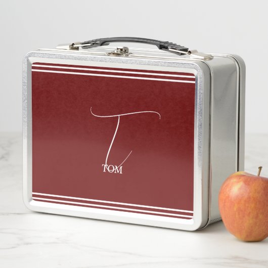 Burgundy Monogrammed (In situ)