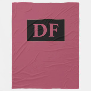 Burgundy Monogrammed Fleece Blanket