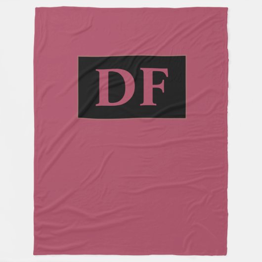 Burgundy Monogrammed Fleece Blanket (Voorkant)