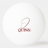 Burgundy Monogrammed Ping Pong Paddle Pingpongbal (Voorkant)