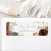 Burgundy Monstera Gold Stardust Botanical Etiket (Insitu)