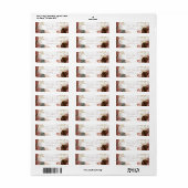 Burgundy Monstera Gold Stardust Botanical Etiket (Full Sheet)