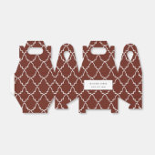 Burgundy Moroccan Lattice Pattern Bedankdoosjes (Uitgevouwen)
