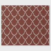 Burgundy Moroccan Lattice Pattern Cadeaupapier (Vlak)
