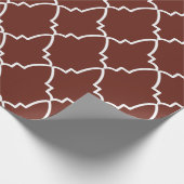 Burgundy Moroccan Lattice Pattern Cadeaupapier (Hoek)