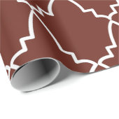 Burgundy Moroccan Lattice Pattern Cadeaupapier (Rol Hoek)