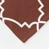 Burgundy Moroccan Lattice Pattern Fleece Deken (Hoek)
