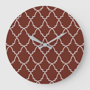 Burgundy Moroccan Lattice Pattern  Grote Klok