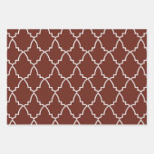 Burgundy Moroccan Lattice Pattern Inpakpapier Vel (Voorkant)